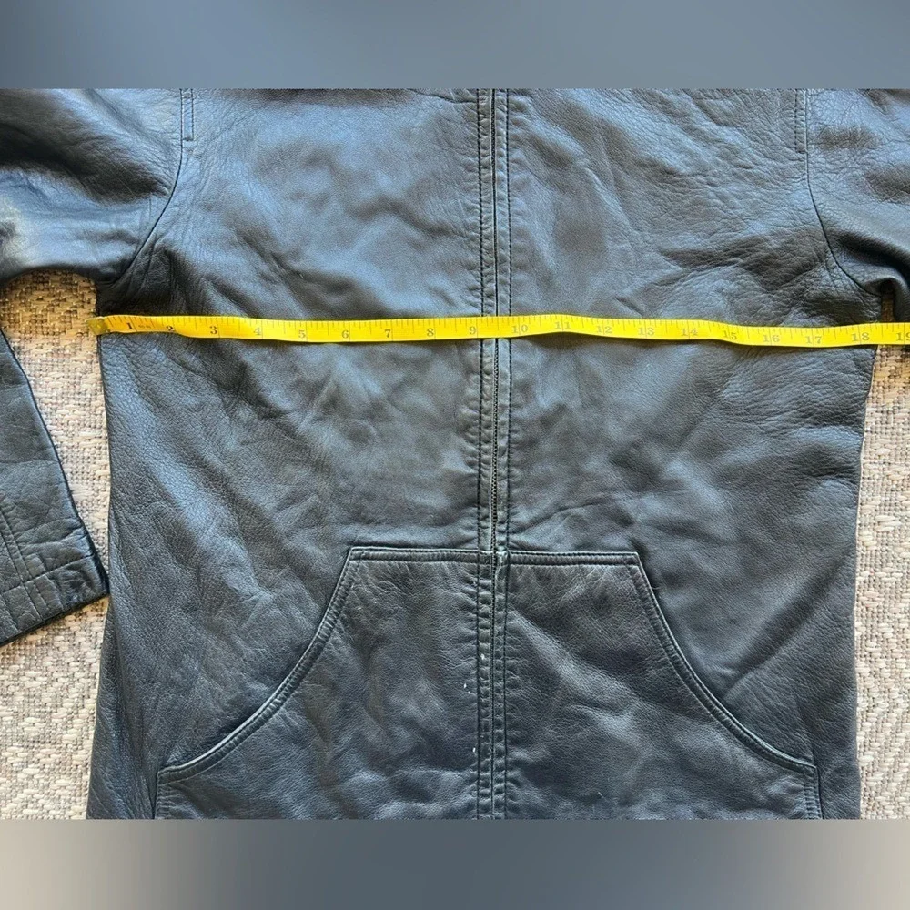 GAP Vintage Lamb Nappa Leather Hoodie Jacket Womens Size S